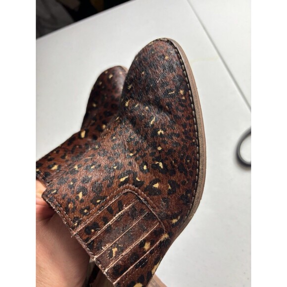 Madewell The Carey Block Clog Mule in Painted Leopard Calf Hair Squared Toe 8 - Picture 11 of 16